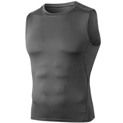 Imagem de Camiseta De Compressão Sem Mangas Para Corrida Masculina, Secagem Rápida, Top De Treino Para