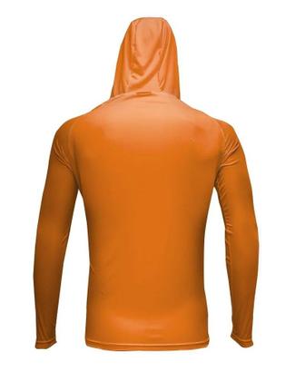 Imagem de Camiseta de Pesca King Proteção Solar Uv Com Capuz - Laranja