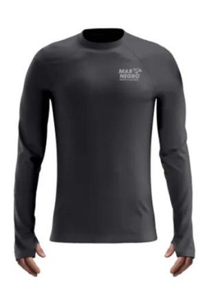 Imagem de Camiseta de pesca mar negro slim poliamida chumbo p