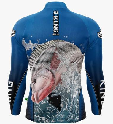 Imagem de Camiseta de Pesca Tilapia Com Proteção Solar UV50+ King Brasil Modelo Novo