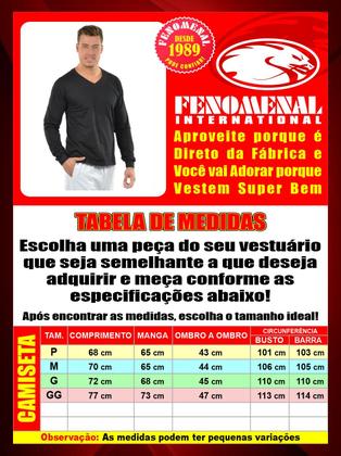 Imagem de Camiseta Decote V Manga Longa Fenomenal