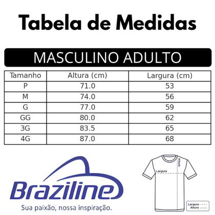 Imagem de Camiseta do São Paulo Masculino Braziline Romper Preto