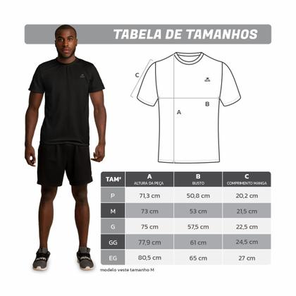 Imagem de Camiseta Dry Basic SS Muvin Masculina - Proteção Solar UV50 - Manga Curta - Corrida, Caminhada e Academia