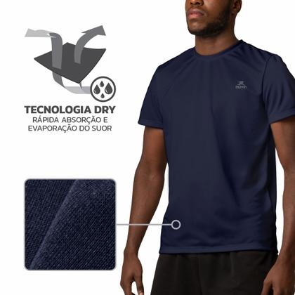 Imagem de Camiseta Dry Basic SS Muvin Masculina - Proteção Solar UV50 - Manga Curta - Corrida, Caminhada e Academia