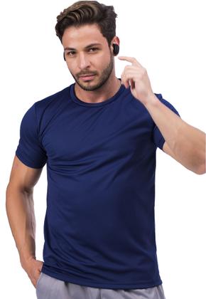 Imagem de Camiseta dry fit masculina adulto lisa básica 100% poliéster esportiva