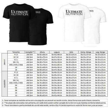 Imagem de Camiseta dry fit preto p + shaker - ultimate nutrition