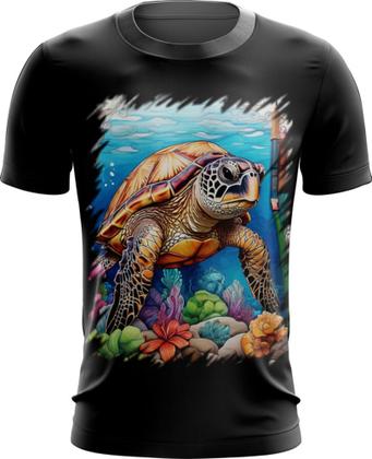 Imagem de Camiseta Dryfit de Tartaruga Marinha Desenhada 3