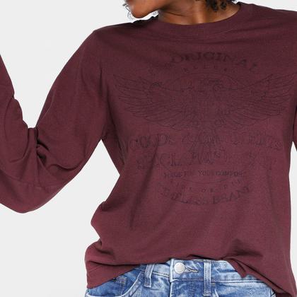 Imagem de Camiseta Ellus Eagle Glitter Manga Longa Feminina