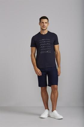 Imagem de Camiseta Estampada Slim Fit - Azul Marinho