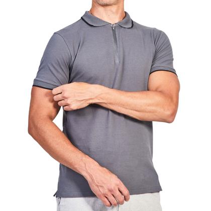 Imagem de Camiseta Estilo Polo com Zíper Tecido Premium