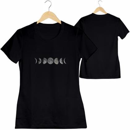 Imagem de Camiseta Fases da Lua Tshirt Feminina Blusa Eclipse Galaxia Camiseta Cristã 100% Algodão T-shirt Feminina Gospel Exodo