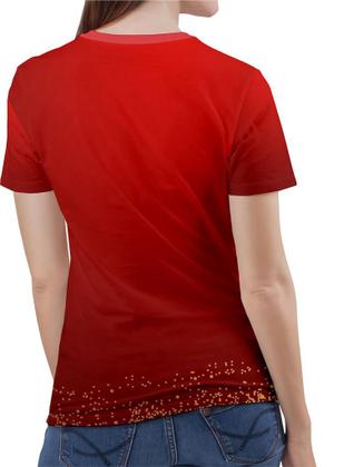 Imagem de Camiseta Feliz Natal Feminina Blusa Papai Noel Fantasia E2