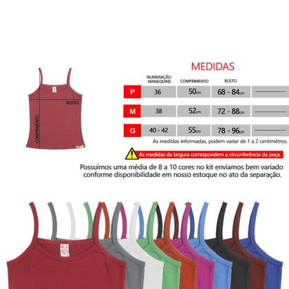 Imagem de Camiseta Feminina Alça Básica Modelagem Justa Lisa Radiosa