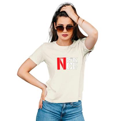 Imagem de Camiseta Feminina Algodão Estampada New York City Casual