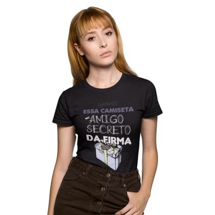 Imagem de Camiseta Feminina Amigo Secreto da Firma Preta