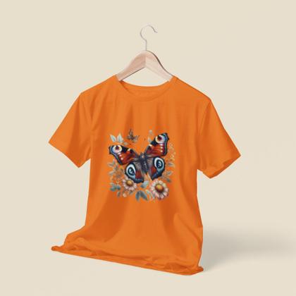 Imagem de Camiseta Feminina Baby look T-shirt Estampada Borboleta Camisa Basica Manga Curta