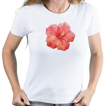 Imagem de Camiseta Feminina babylook manga curta Floral pratico classico