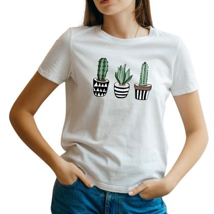 Imagem de Camiseta feminina babylook manga curta Planta Natureza Verde