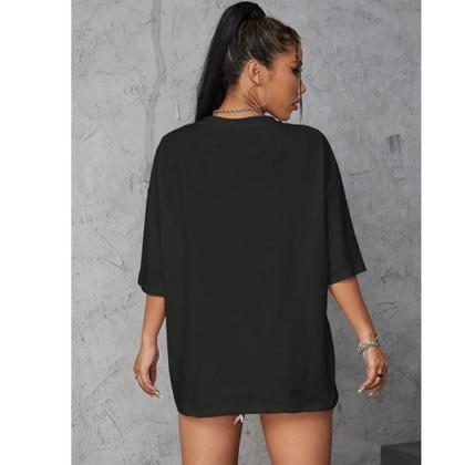 Imagem de Camiseta Feminina Camisetão Casual Algodão Adulto, Infantil e Plus Size Panda Musculação