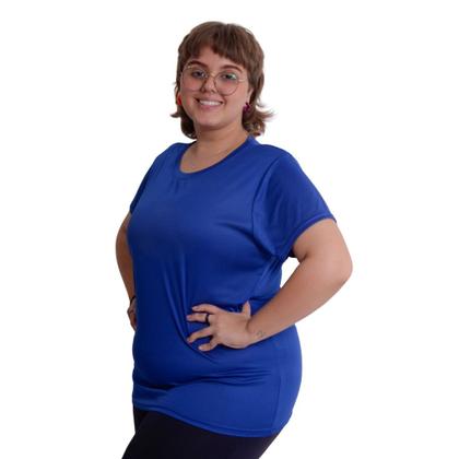 Imagem de Camiseta Feminina Dry Fit Plus Size Academia Confortável