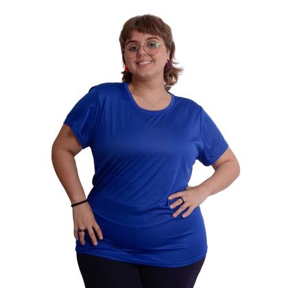 Imagem de Camiseta Feminina Dry Fit Plus Size Academia Confortável