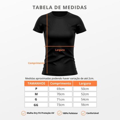 Imagem de Camiseta Feminina Dry Fit Proteção Solar UV Básica Lisa Treino Academia Passeio Fitness Ciclismo Camisa