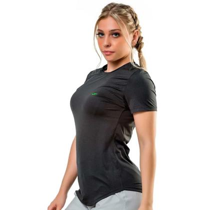 Imagem de Camiseta Feminina Elite Running Furadinha Plus Size Macia Respirável Leve Academia Conforto Fitness Secagem Rápida