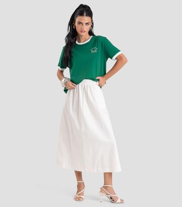 Imagem de Camiseta Feminina em Meia Malha Brasil Dianna Verde