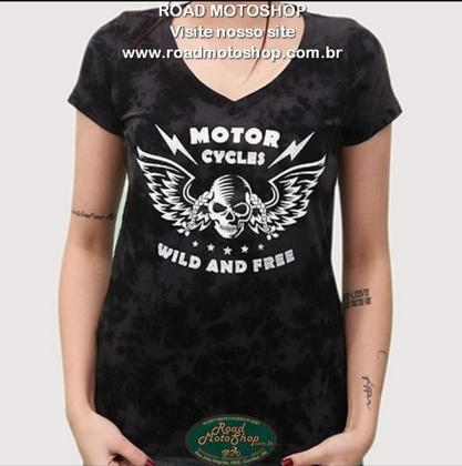 Imagem de Camiseta feminina estonada WILD AND FREE