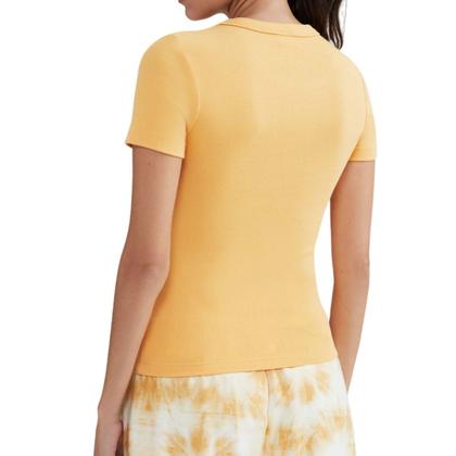 Imagem de Camiseta Feminina Hering MC Canelada Amarela - 4H31