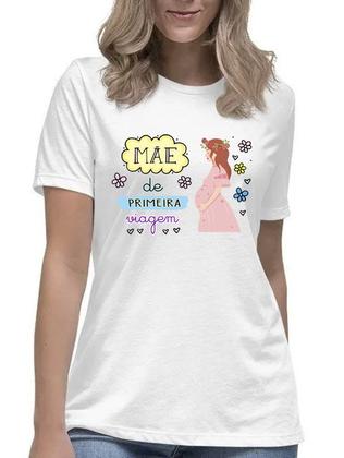 Imagem de Camiseta feminina mãe de primeira viagem camisa blusa