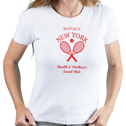 Imagem de Camiseta feminina New York Health & Wellness manga curta casual versatil novidade