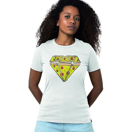Imagem de Camiseta Feminina Pizza Diamante Amo Pizza