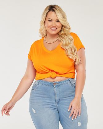 Imagem de Camiseta Feminina Plus Size Básica Tshirt Plus