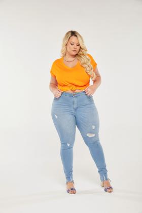 Imagem de Camiseta Feminina Plus Size Básica Tshirt Plus