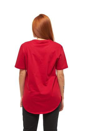 Imagem de Camiseta feminina plus size longline oversized swag manga curta wooks c1