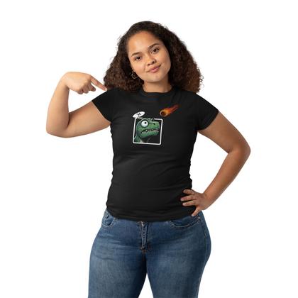 Imagem de Camiseta Feminina TRex JoKenPô Cometa Tesoura Extinção Dino
