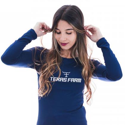 Imagem de Camiseta Feminina UV50 Manga Longa Texas Farm Original Proteção Solar Verão Praia e Pesca