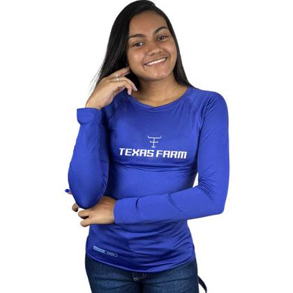 Imagem de Camiseta Feminina UV50 Manga Longa Texas Farm Original Proteção Solar Verão Praia e Pesca