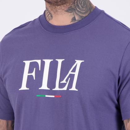Imagem de Camiseta Fila Regular Italy Letter Marinho e Branco