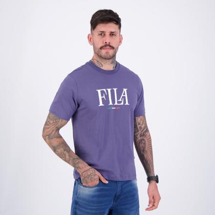 Imagem de Camiseta Fila Regular Italy Letter Marinho e Branco
