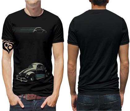 Imagem de Camiseta Fusca Carro Antigo Masculina Motorista Blusa