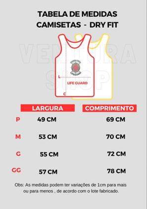 Imagem de Camiseta Guarda Vida Civil Life Guard Resgate Verm Fx Branca