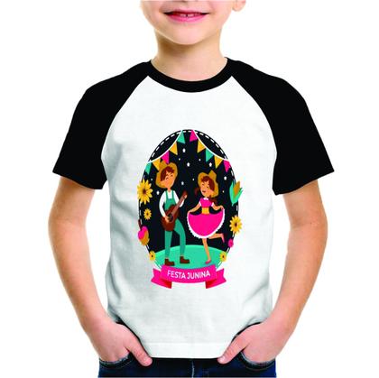 Imagem de Camiseta Infantil Básica Lisa Festa Junina Personalizada