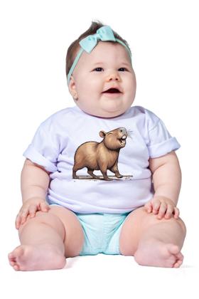 Imagem de Camiseta Infantil Capivaras Capybaras Familia Safari Estimação