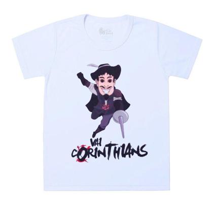 Imagem de Camiseta Infantil Corinthians Mascote Branca Oficial