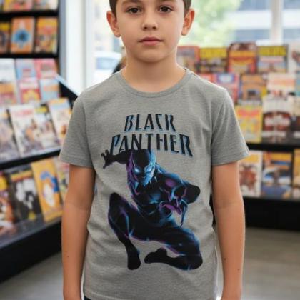 Imagem de Camiseta Infantil Estampa Pantera Negra Manga Curta Marvel