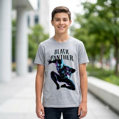 Imagem de Camiseta Infantil Estampa Pantera Negra Manga Curta Marvel