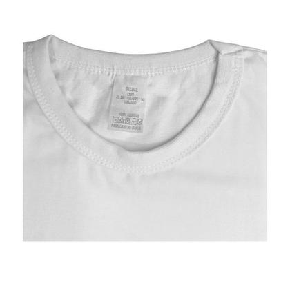 Imagem de Camiseta infantil Manga longa 4 a 8 anos Branco Puro 100 Algodão dia a dia Uniforme Escolar Passeio Verão Parques Confortável Dupla costura juvenil