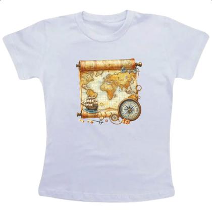 Imagem de Camiseta Infantil Mapa travel art